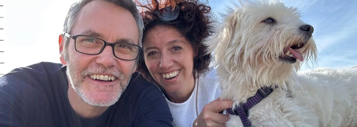 Marta and Alberto at the beach at the Petit Hotel in Lido di Camaiore